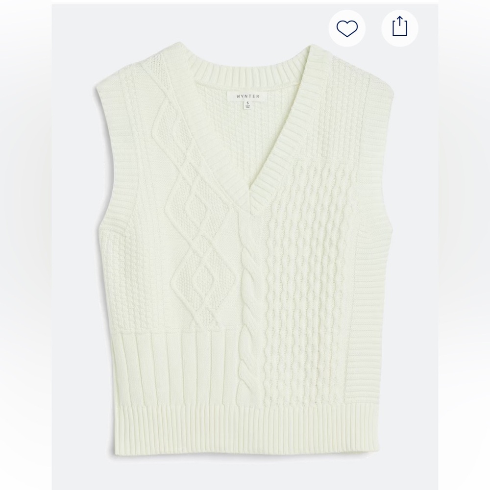 White Surat Sweater Vest